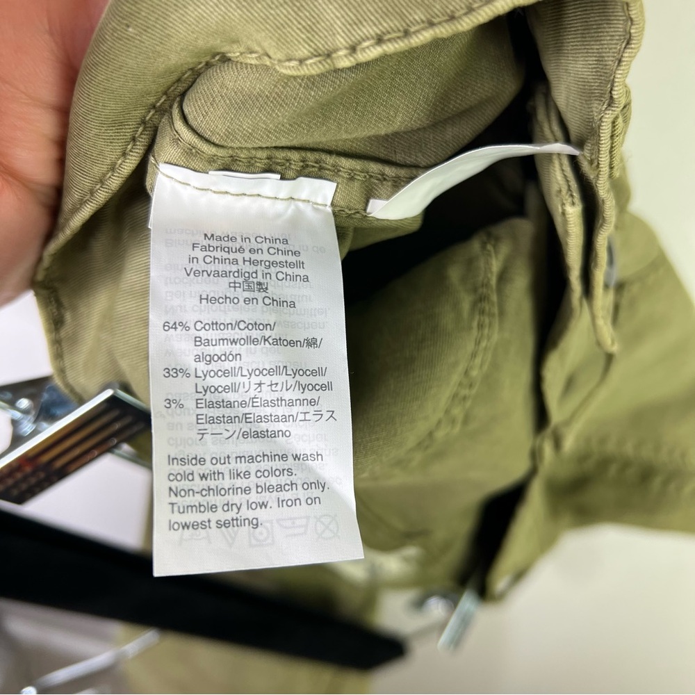 Madewell Griff Tapered Stovepipe Fatigue Cargo Pants High Rise Olive Green SZ 28 - Picture 12 of 14